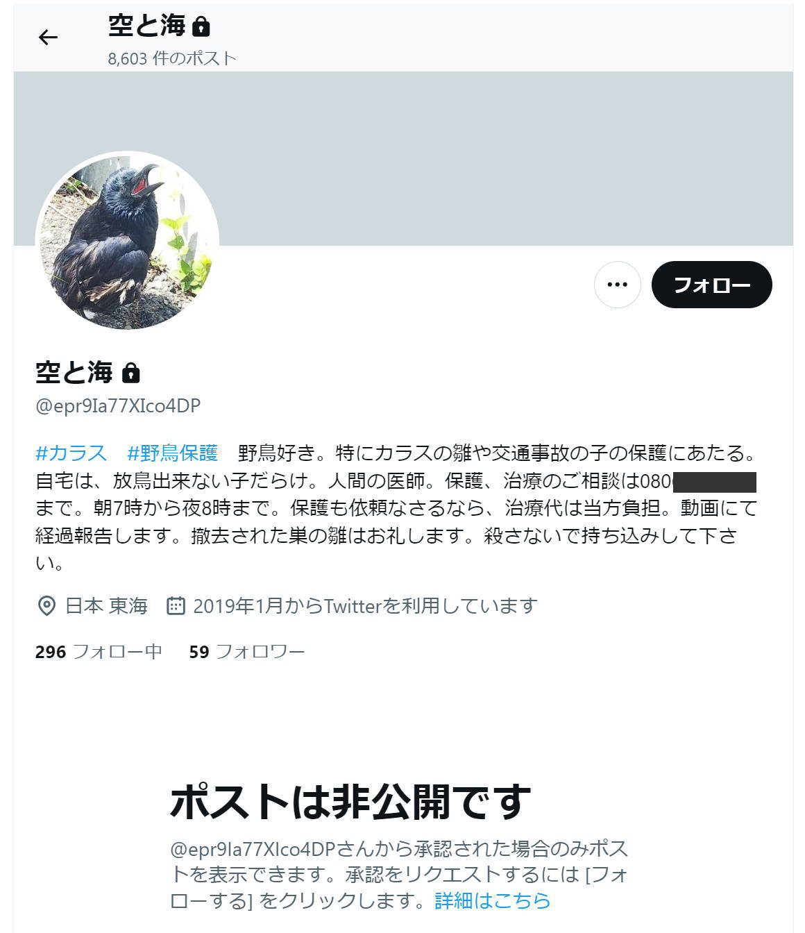 里親Aのツイッタープロフィール